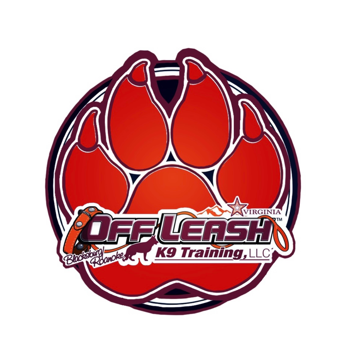 Blacksburg and Roanoke dog training company logo in Virginia