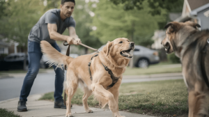 Leash reactivity in dogs with a barking dog on a leash